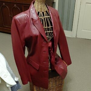Genuine Red Leather Jacket